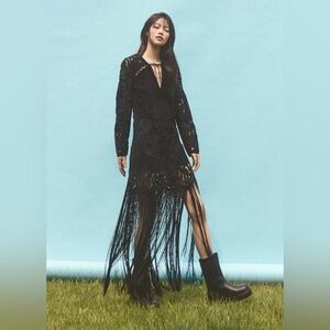 SEA New York Liesel Embroidered Fringe‎ Dress- NWT 4